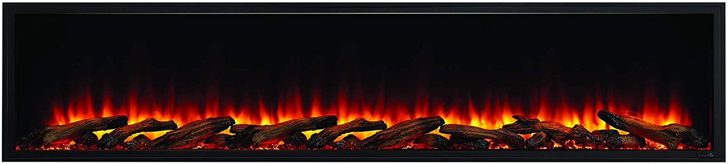 Simplifire Simplifire 78" Scion Clean Face Electric Fireplace SF-SC78-BK Fireplace Finished - Electric