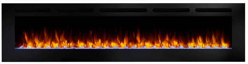 Simplifire Simplifire 84" Allusion Linear Electric Fireplace SF-ALL84-BK Fireplace Finished - Electric