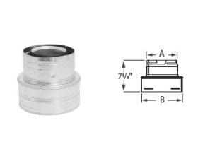 Simpson Duravent 5x8 to 4x6 5/8  Decreaser 58DVA-X46-POW Fireplace Venting 662492137338