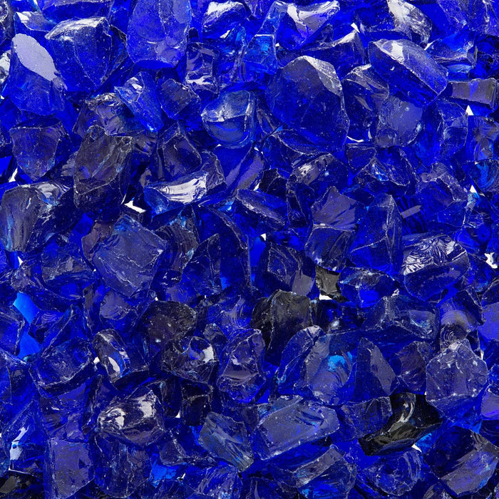 Skytech Systems Canada Linzel Distributing Blue Cobalt Small Crushed Fire Glass 5 lb Bag - FG/GR-COBALT FG/GR-COBALT Fireplace Accessories