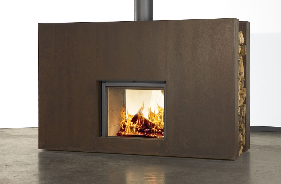 Stuv America Inc. Stûv 21-Clad Wood-Burning Fireplace (21-125 DF7) Fireplace Finished - Wood