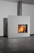Stuv America Inc. Stûv 21-Clad Wood-Burning Fireplace (21.2-105 SF2 Left Asymmetrical) Fireplace Finished - Wood