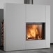 Stuv America Inc. Stûv 21-Clad Wood-Burning Fireplace (21.2-85 SF2 Left Asymmetrical) Fireplace Finished - Wood