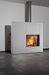 Stuv America Inc. Stûv 21-Clad Wood-Burning Fireplace (21.2-85 SF2 Left Asymmetrical) Fireplace Finished - Wood
