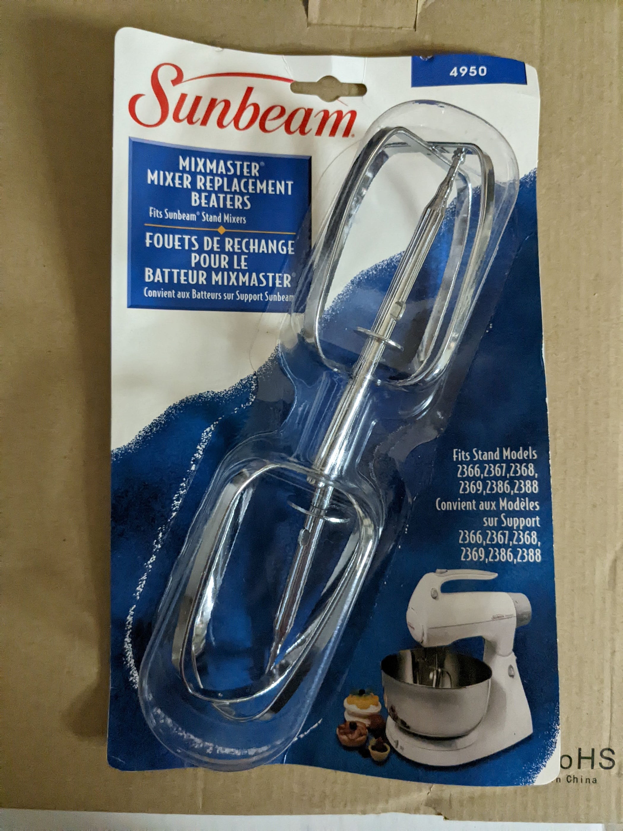 Sunbeam Mixmaster Stand Mixer Replacement Beaters 004950000000