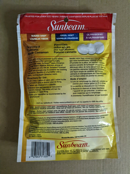 Sunbeam Sunbeam Apple Cinnamon Treatment Tablets - SWTA2300-CN SWTA2300-CN Housewares Parts