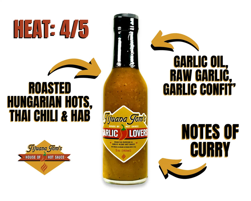 Tijuana Tom''s House Of Hot Sauce Tijuana Tom's House of Hot Sauce - Garlic Lovers (148 mL) - GL01-5WB GL01-5WB Barbecue Accessories