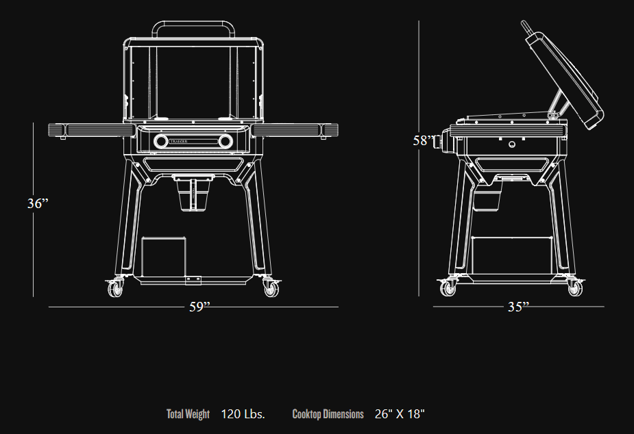 Traeger Canada Traeger Flatrock 2 Zone Griddle TF2NN46DNC Barbecue Finished - Gas