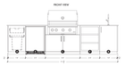 Urban Bonfire Urban Bonfire Breeze 36 Outdoor Kitchen Barbecue Finished - Gas