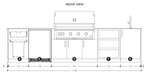 Urban Bonfire Urban Bonfire Breeze 42 Outdoor Kitchen Barbecue Finished - Gas