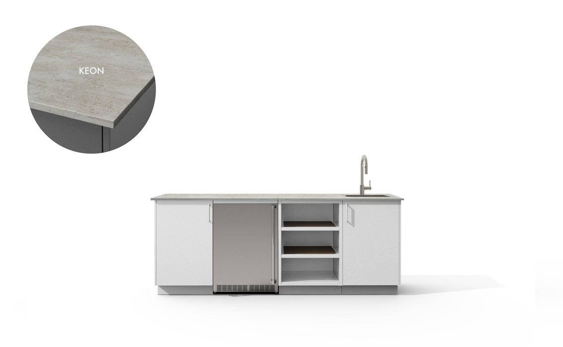 Urban Bonfire Urban Bonfire Celeste Outdoor Kitchen Chantilly / Keon C-CELESTE-CH-KEON Barbecue Finished - Gas