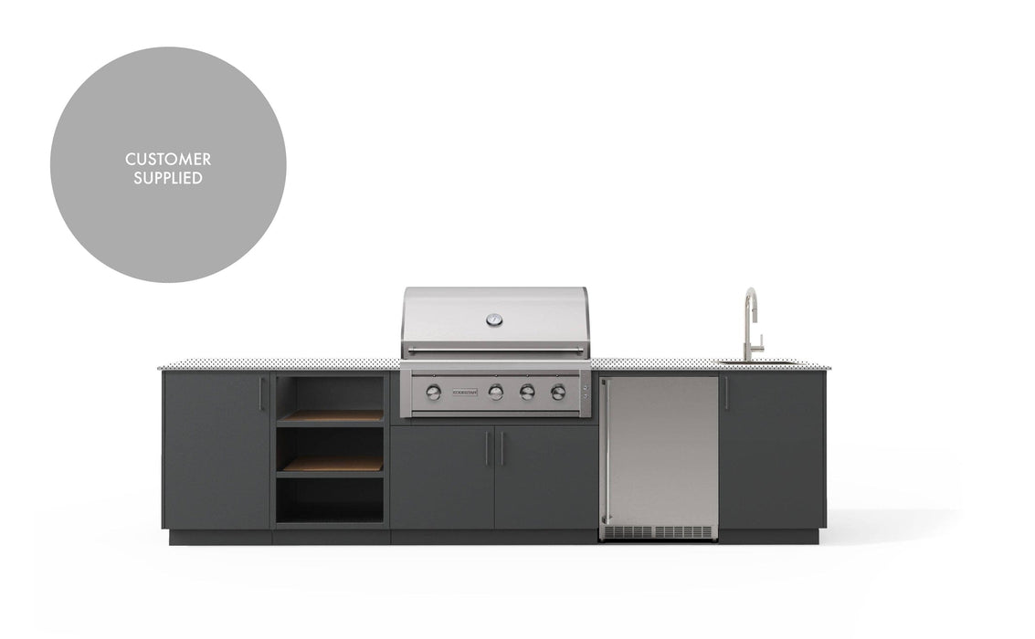 Urban Bonfire Urban Bonfire Cirrus 36 Outdoor Kitchen Anthracite / I will supply my own countertop C-CIRRUS36-AN Barbecue Finished - Gas