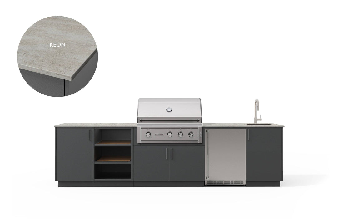 Urban Bonfire Urban Bonfire Cirrus 36 Outdoor Kitchen Anthracite / Keon C-CIRRUS36-AN-KEON Barbecue Finished - Gas