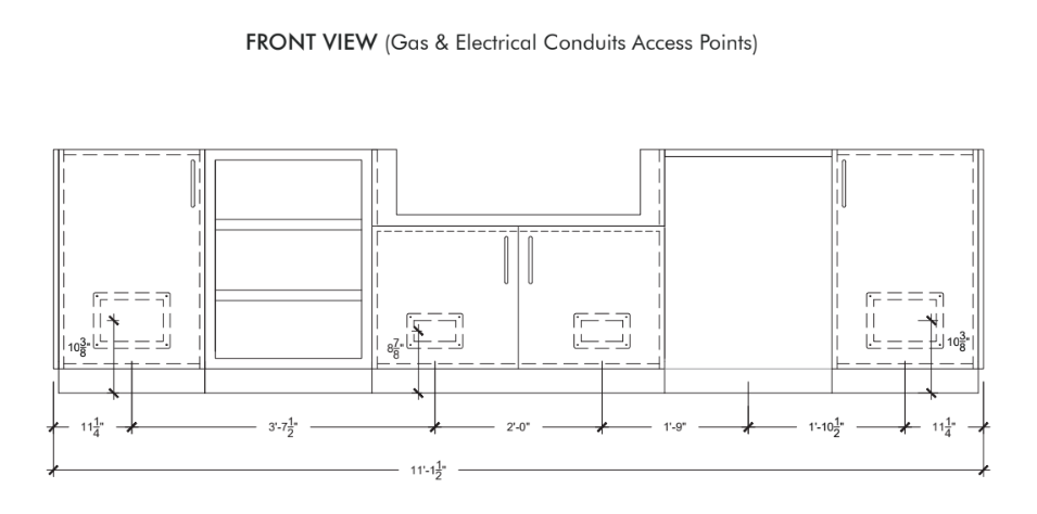 Urban Bonfire Urban Bonfire Cirrus 36 Outdoor Kitchen Barbecue Finished - Gas