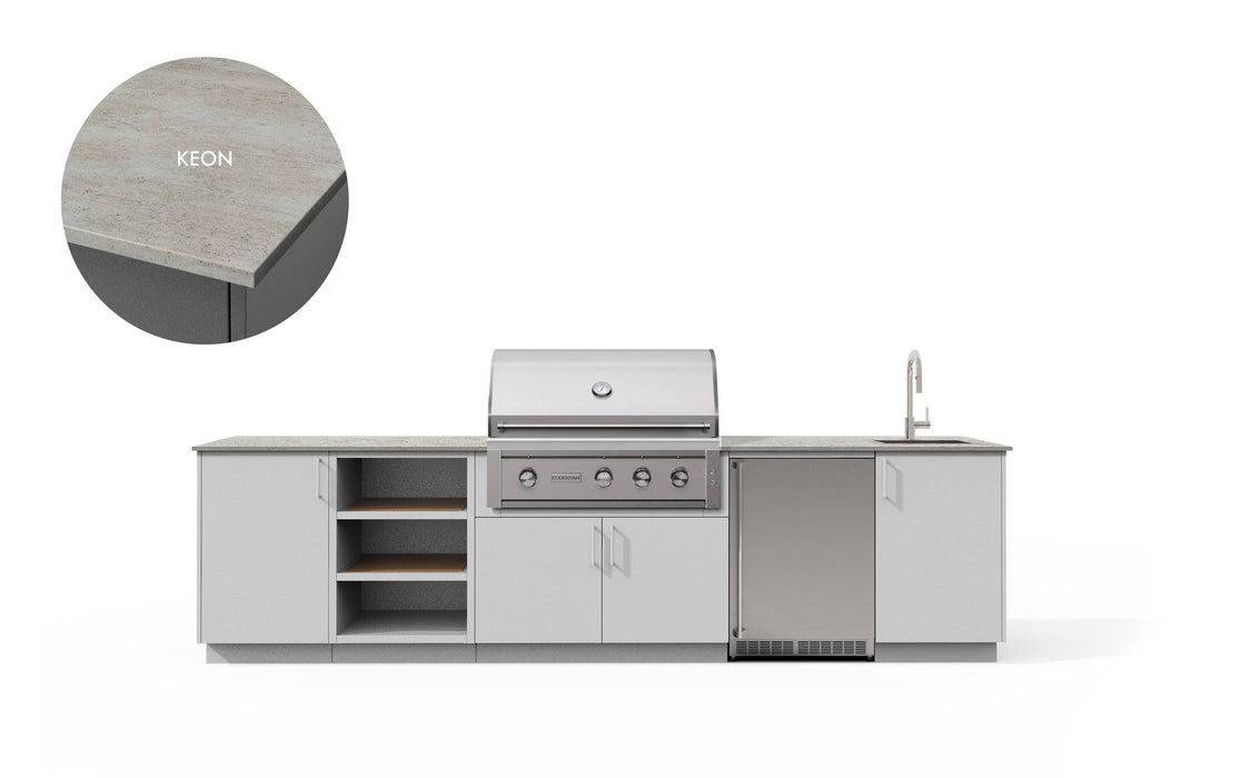 Urban Bonfire Urban Bonfire Cirrus 36 Outdoor Kitchen Chantilly / Keon C-CIRRUS36-CH-KEON Barbecue Finished - Gas