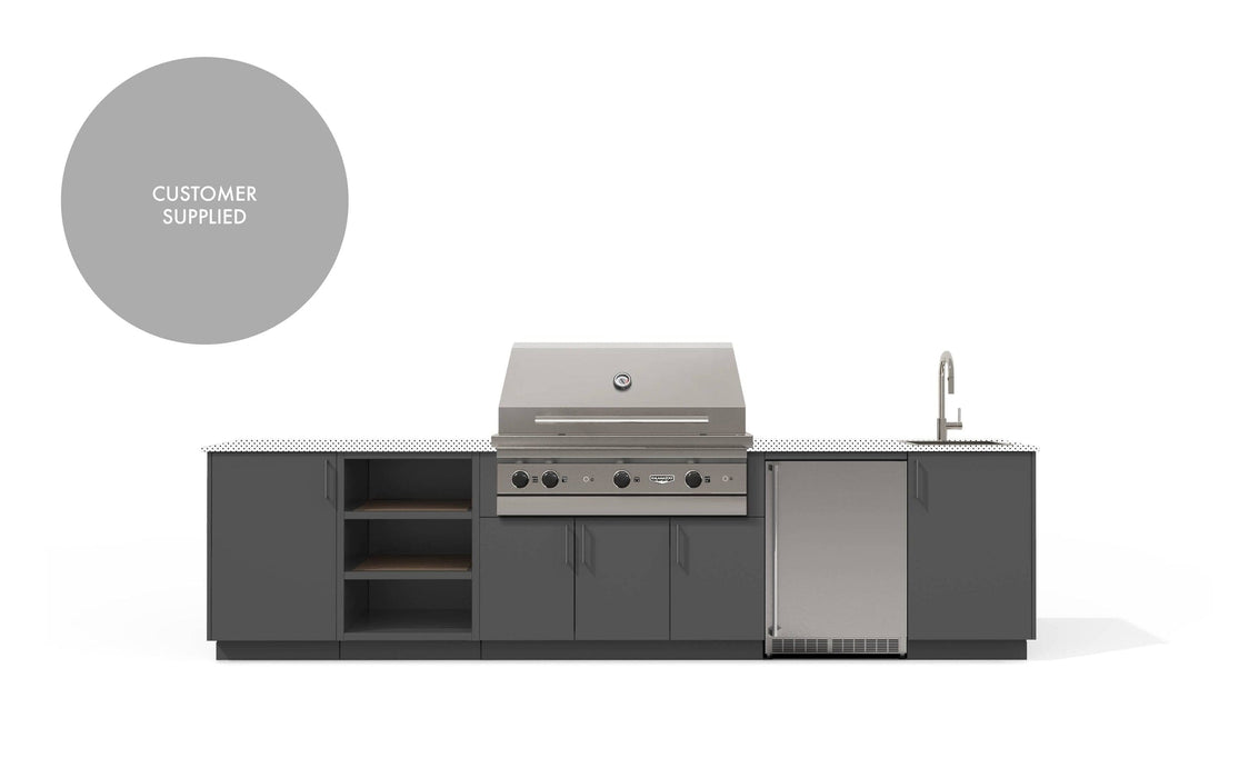 Urban Bonfire Urban Bonfire Cirrus 42 Outdoor Kitchen Anthracite / I will supply my own countertop C-CIRRUS42-AN Barbecue Finished - Gas