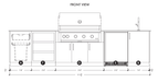 Urban Bonfire Urban Bonfire Cirrus 42 Outdoor Kitchen Barbecue Finished - Gas