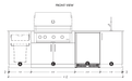 Urban Bonfire Urban Bonfire Cove 36 Outdoor Kitchen Barbecue Finished - Gas