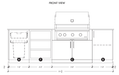 Urban Bonfire Urban Bonfire Dawn 36 Outdoor Kitchen Barbecue Finished - Gas