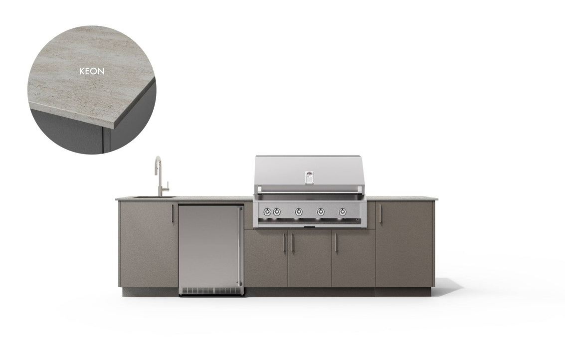 Urban Bonfire Urban Bonfire Dew 42 Outdoor Kitchen Clay / Keon C-DEW42-CL-KEON Barbecue Finished - Gas