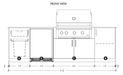 Urban Bonfire Urban Bonfire Dusk 36 Outdoor Kitchen Barbecue Finished - Gas