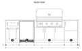 Urban Bonfire Urban Bonfire Dusk 42 Outdoor Kitchen Barbecue Finished - Gas
