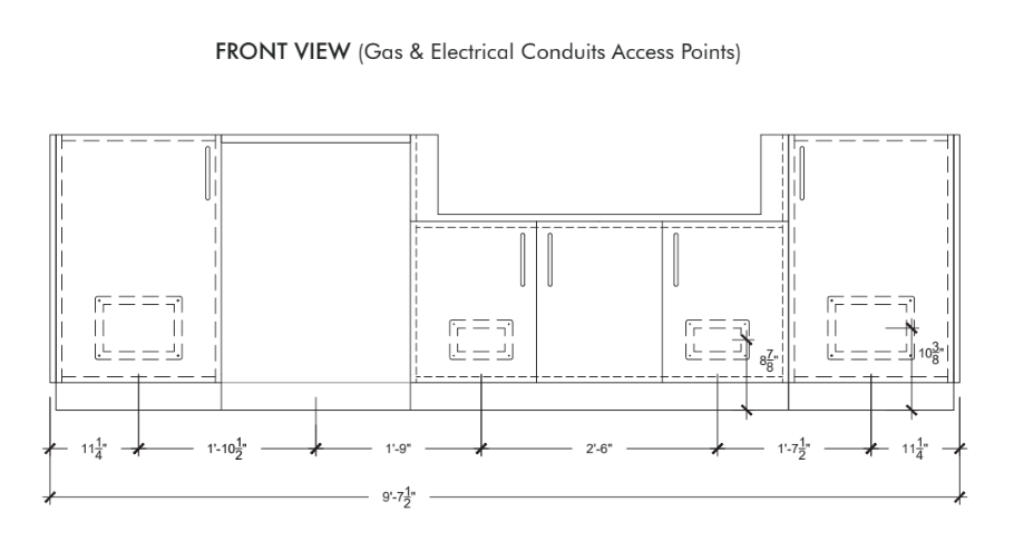 Urban Bonfire Urban Bonfire Dusk 42 Outdoor Kitchen Barbecue Finished - Gas