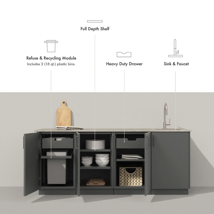 Urban Bonfire Urban Bonfire Eclipse 36 Outdoor Kitchen Barbecue Finished - Gas