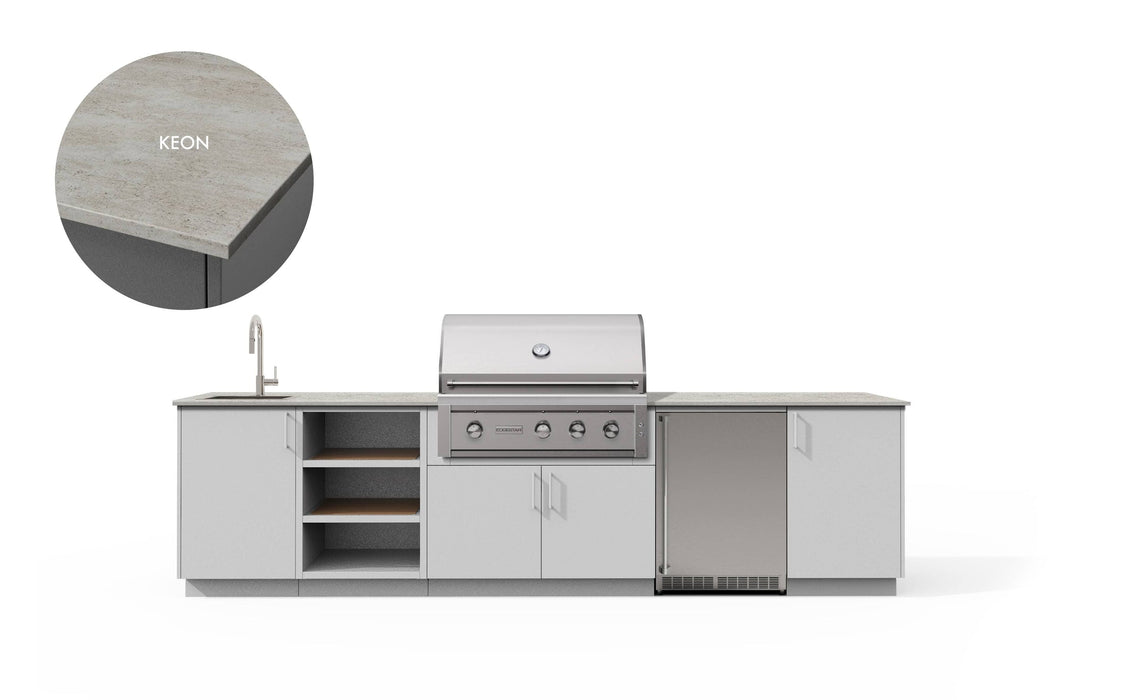 Urban Bonfire Urban Bonfire Eclipse 36 Outdoor Kitchen Chantilly / Keon C-ECLIPSE36-CH-KEON Barbecue Finished - Gas