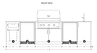 Urban Bonfire Urban Bonfire Fresco 36 Outdoor Kitchen Barbecue Finished - Gas
