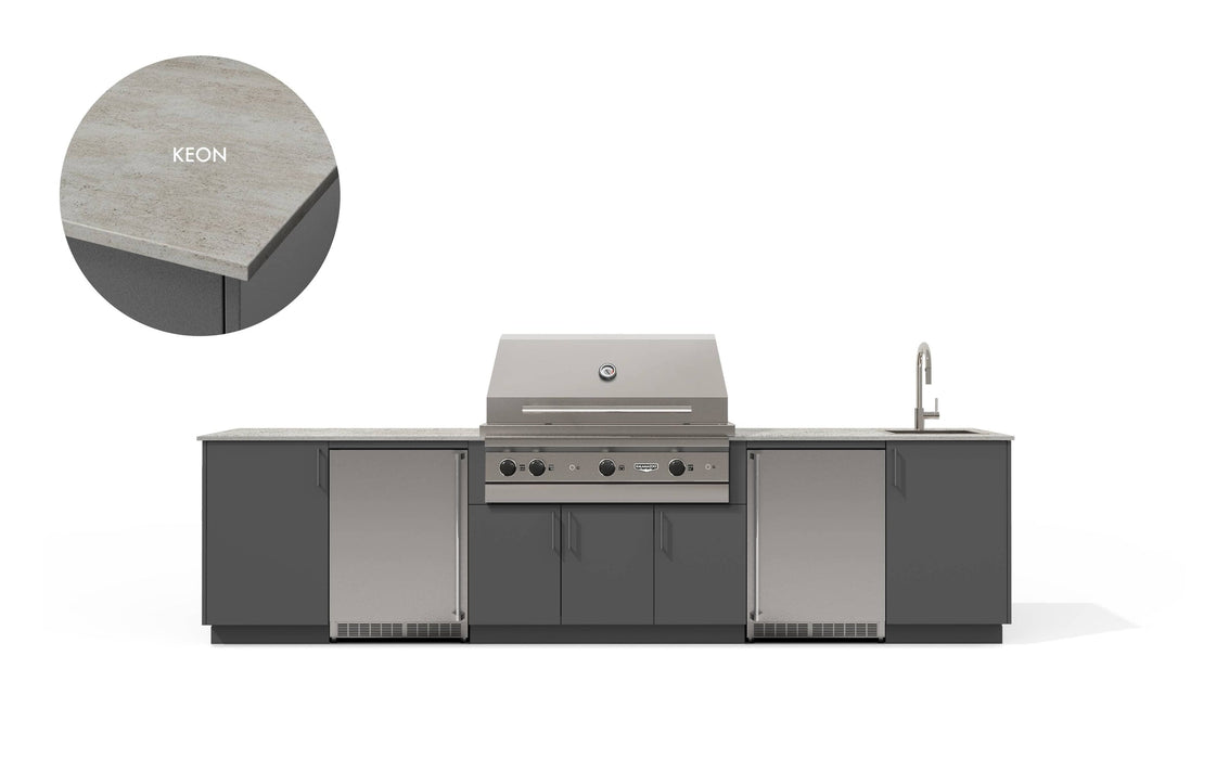 Urban Bonfire Urban Bonfire Fresco 42 Outdoor Kitchen Anthracite / Keon C-FRESCO42-AN-KEON Barbecue Finished - Gas