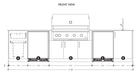 Urban Bonfire Urban Bonfire Fresco 42 Outdoor Kitchen Barbecue Finished - Gas