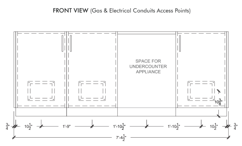 Urban Bonfire Urban Bonfire Lagoon Outdoor Kitchen Barbecue Finished - Gas
