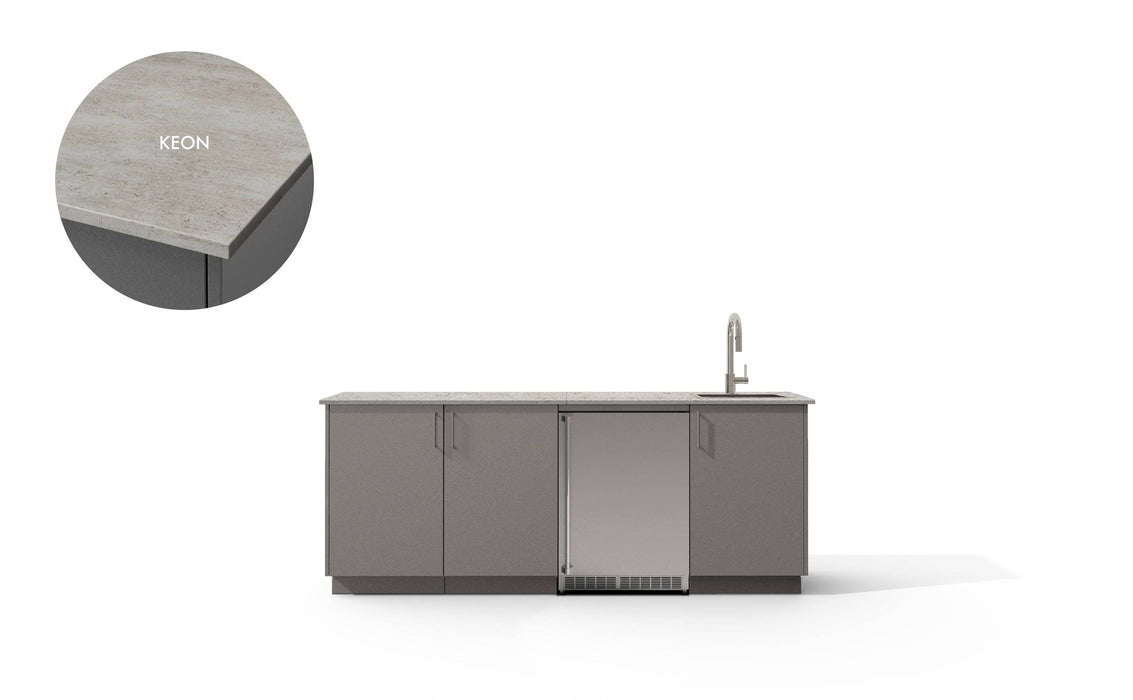 Urban Bonfire Urban Bonfire Lagoon Outdoor Kitchen Clay / Keon C-LAGOON-CL-KEON Barbecue Finished - Gas
