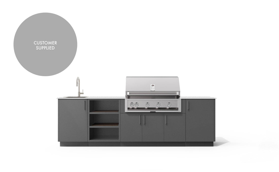 Urban Bonfire Urban Bonfire Meadow 42 Outdoor Kitchen Anthracite / I will supply my own countertop C-MEADOW42-AN Barbecue Finished - Gas