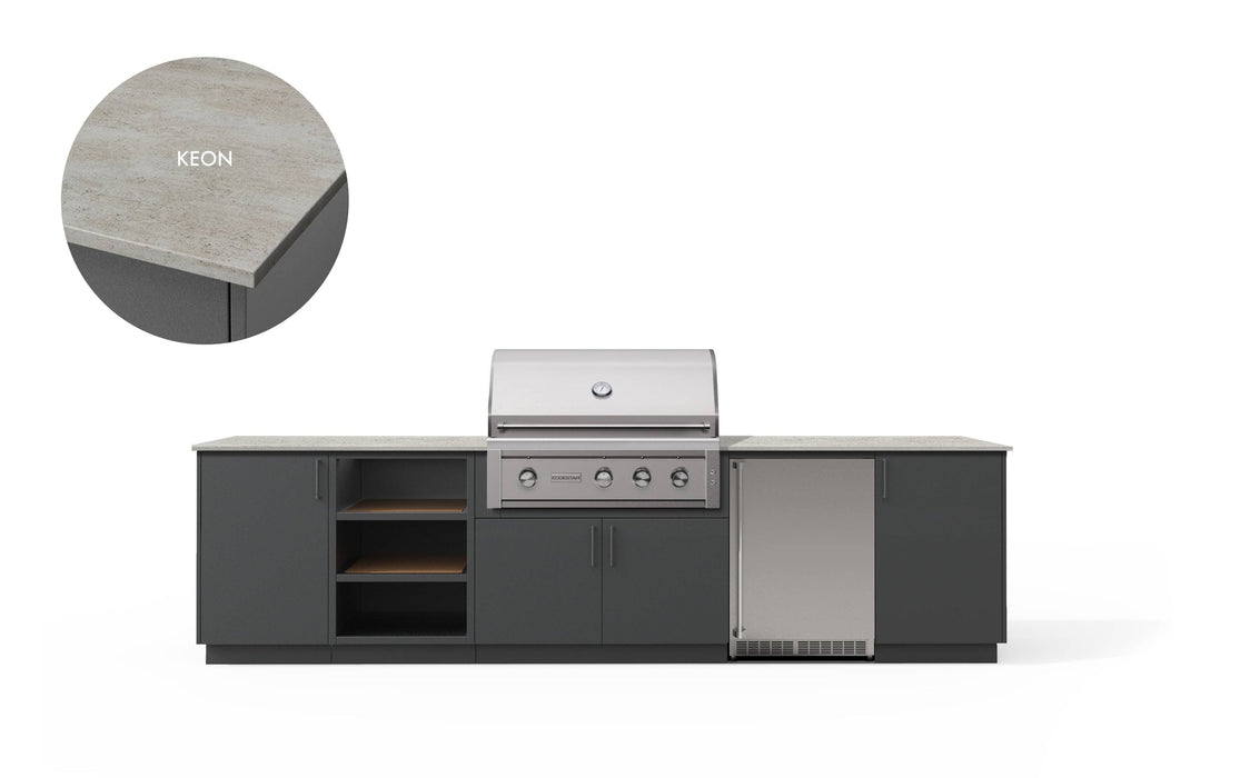 Urban Bonfire Urban Bonfire Ridge 36 Outdoor Kitchen Anthracite / Keon C-RIDGE36-AN-KEON Barbecue Finished - Gas