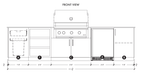 Urban Bonfire Urban Bonfire Ridge 36 Outdoor Kitchen Barbecue Finished - Gas