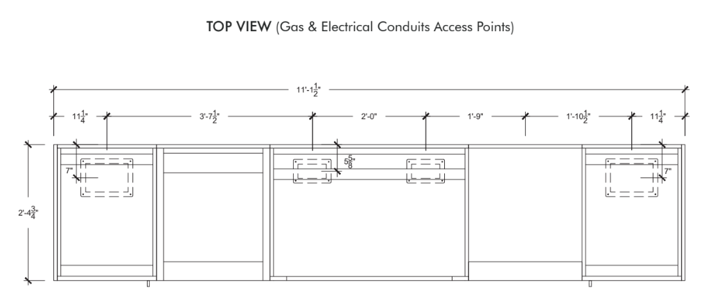 Urban Bonfire Urban Bonfire Ridge 36 Outdoor Kitchen Barbecue Finished - Gas