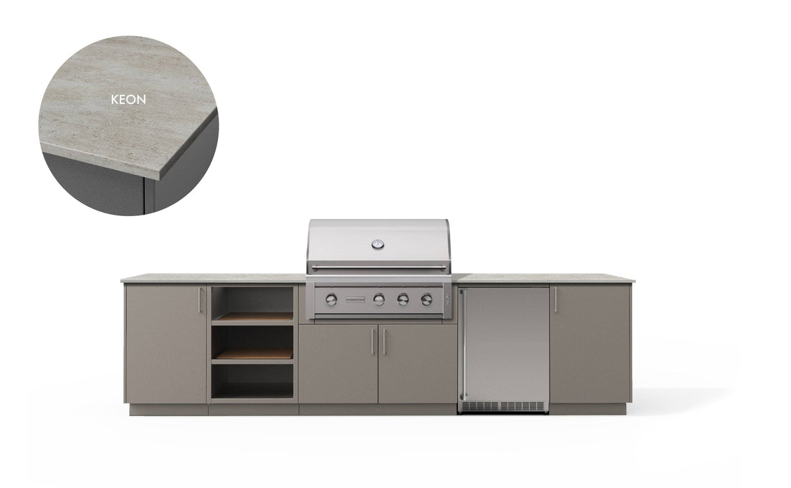 Urban Bonfire Urban Bonfire Ridge 36 Outdoor Kitchen Clay / Keon C-RIDGE36-CL-KEON Barbecue Finished - Gas