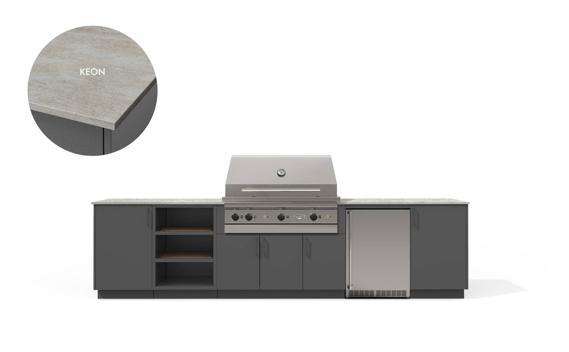 Urban Bonfire Urban Bonfire Ridge 42 Outdoor Kitchen Anthracite / Keon C-RIDGE42-AN-KEON Barbecue Finished - Gas