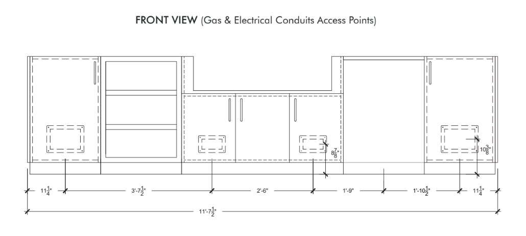 Urban Bonfire Urban Bonfire Ridge 42 Outdoor Kitchen Barbecue Finished - Gas
