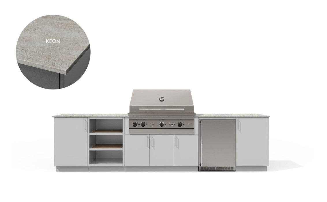Urban Bonfire Urban Bonfire Ridge 42 Outdoor Kitchen Chantilly / Keon C-RIDGE42-CH-KEON Barbecue Finished - Gas