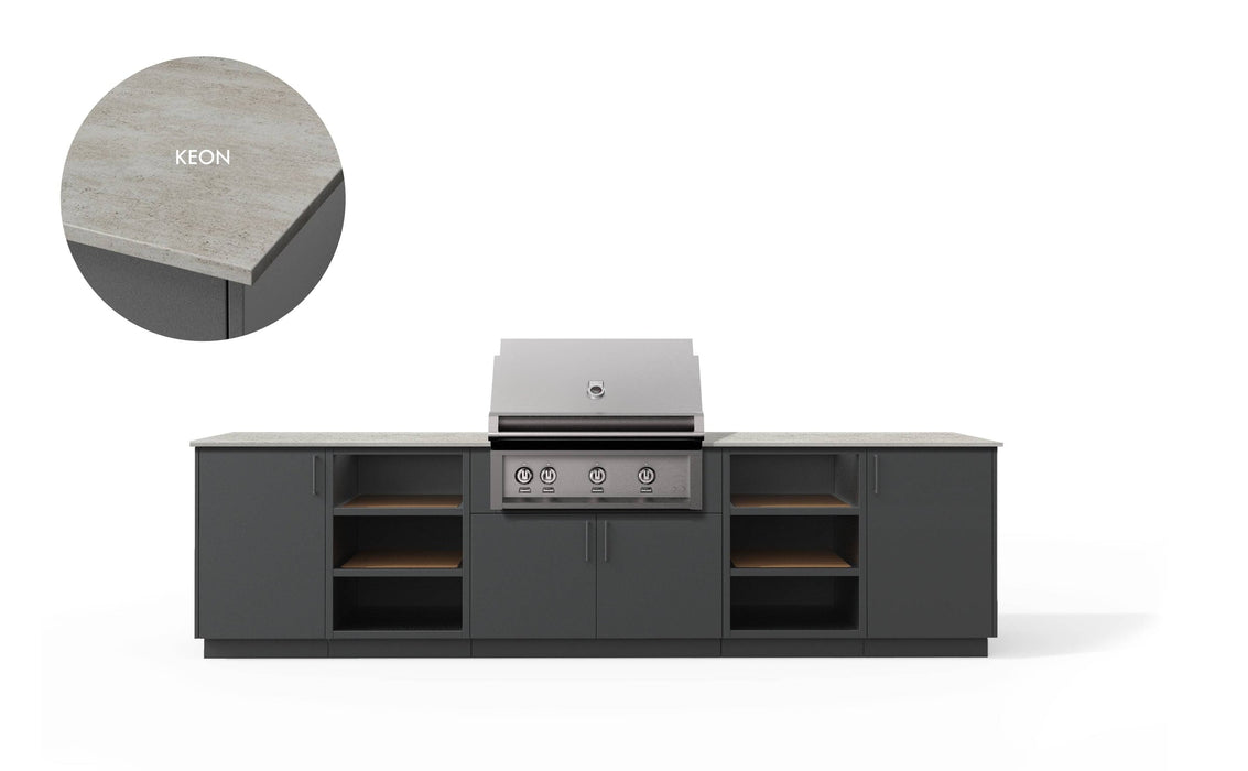 Urban Bonfire Urban Bonfire Savannah 36 Outdoor Kitchen Anthracite / Keon C-SAVANNAH36-AN-KEON Barbecue Finished - Gas