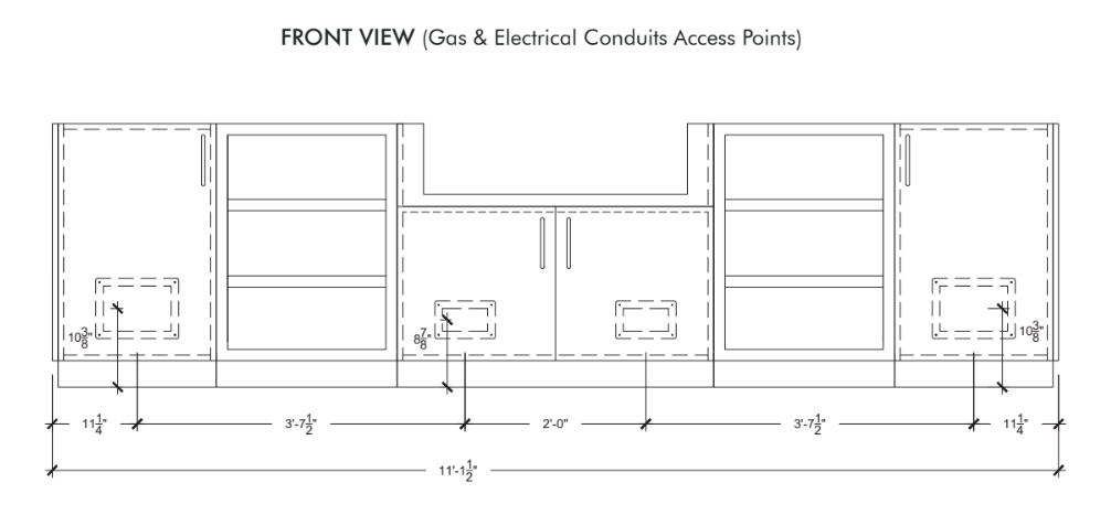Urban Bonfire Urban Bonfire Savannah 36 Outdoor Kitchen Barbecue Finished - Gas