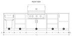 Urban Bonfire Urban Bonfire Savannah 36 Outdoor Kitchen Barbecue Finished - Gas