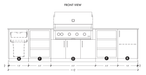 Urban Bonfire Urban Bonfire Savannah 42 Outdoor Kitchen Barbecue Finished - Gas
