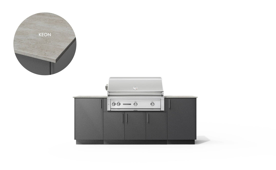 Urban Bonfire Urban Bonfire Sierra 42 Outdoor Kitchen Anthracite / Keon C-SIERRA42-AN-KEON Barbecue Finished - Gas