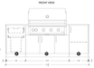 Urban Bonfire Urban Bonfire Sierra 42 Outdoor Kitchen Barbecue Finished - Gas