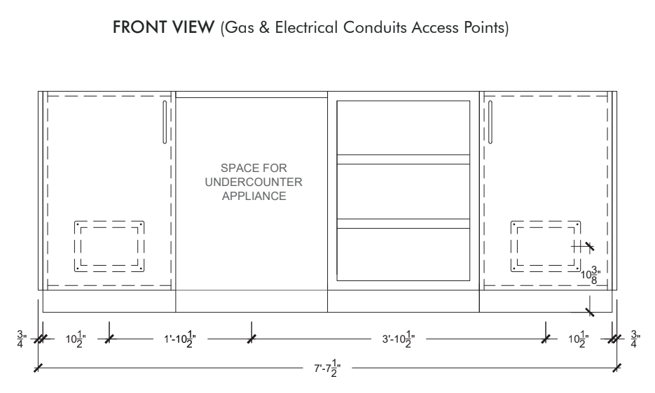 Urban Bonfire Urban Bonfire Skye Outdoor Kitchen Barbecue Finished - Gas