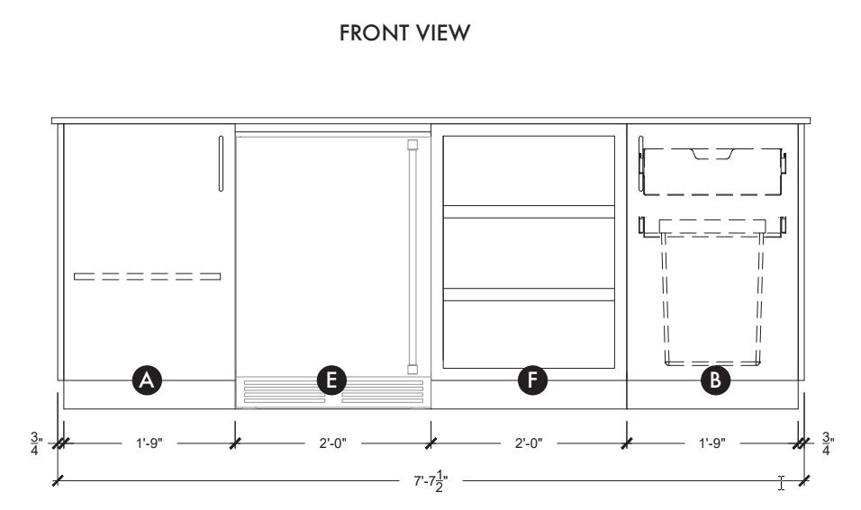 Urban Bonfire Urban Bonfire Skye Outdoor Kitchen Barbecue Finished - Gas